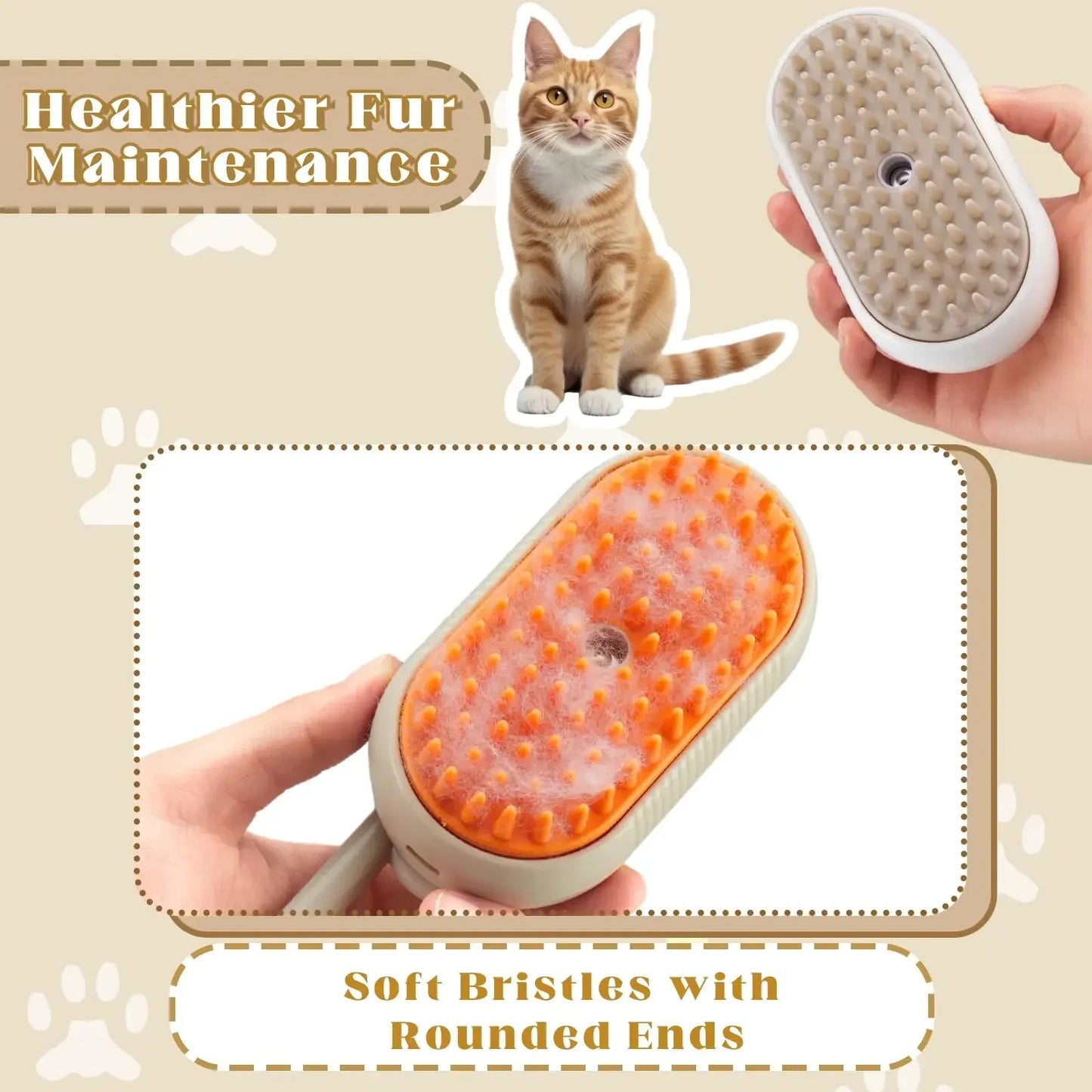 Brosse de Toilettage 3 en 1 pour Animaux