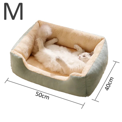 Lit Confortable pour Chats et Chiens - Coussin Douillet et Maison pour Animaux