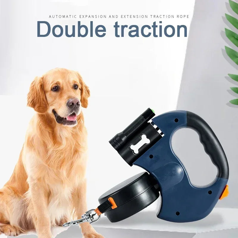 Laisse Double Rétractable pour Chiens