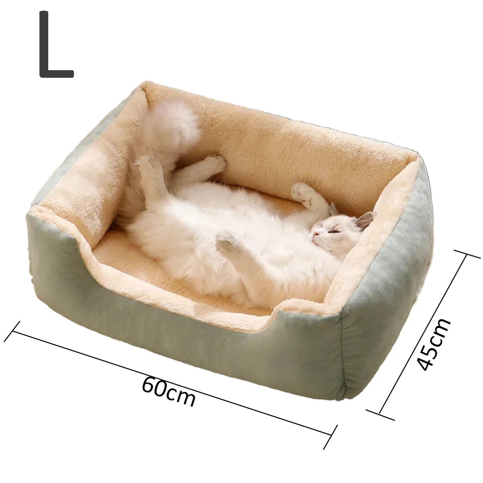 Lit Confortable pour Chats et Chiens - Coussin Douillet et Maison pour Animaux